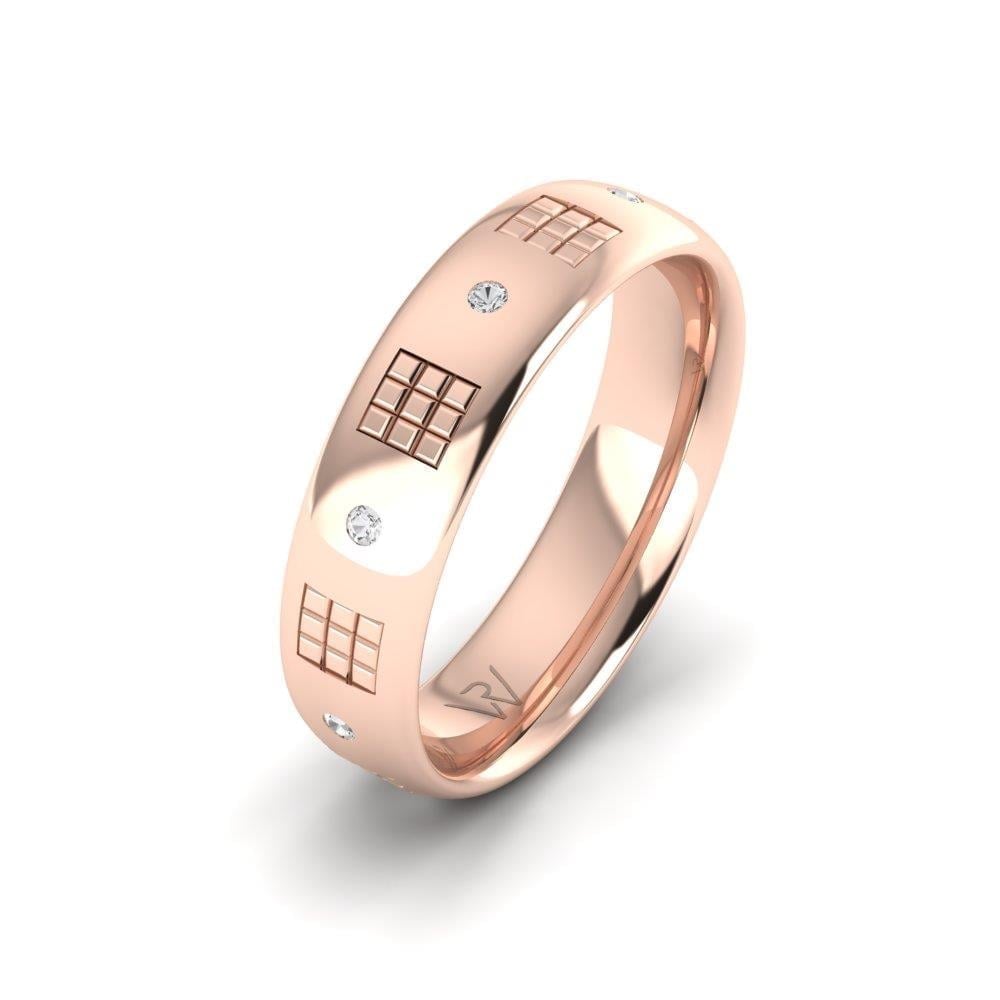 Alliances avec pierres femme Togethera Or Rose Oxyde de Zirconium