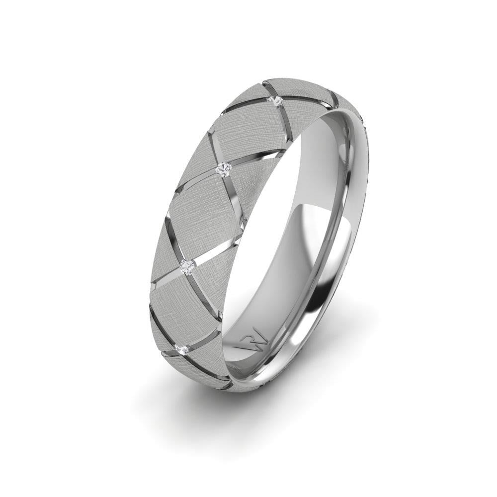 Alliances avec pierres femme Twinklefy Or Blanc Oxyde de Zirconium