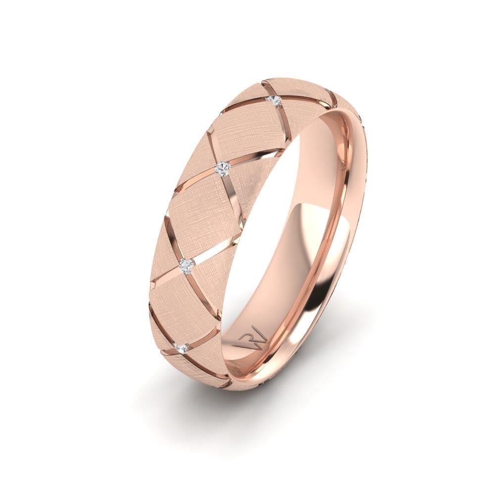 Alliances avec pierres femme Twinklefy Or Rose Oxyde de Zirconium