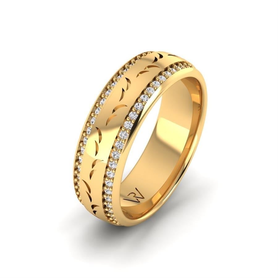 Alliances avec pierres femme Venus Or Jaune