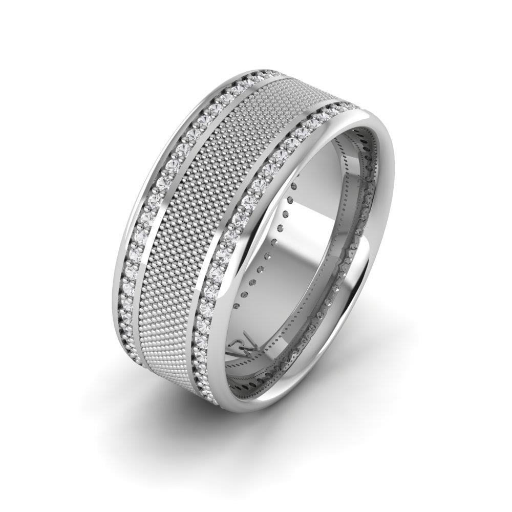 Alliances avec pierres femme Weddingwave Or Blanc Oxyde de Zirconium