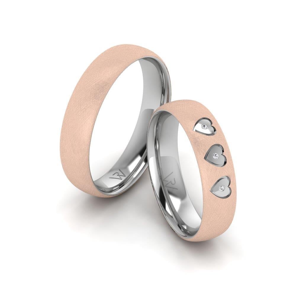 Alliances avec pierres Radiantia Or Blanc et Rose Oxyde de Zirconium