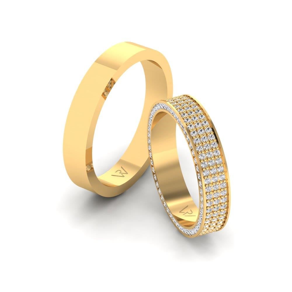 Alliances avec pierres Unifire Or Jaune Oxyde de Zirconium
