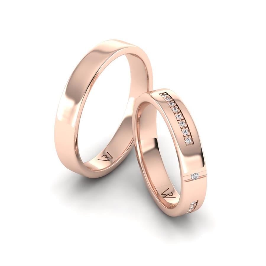 Alliances classiques Alluring Safety Or Rose