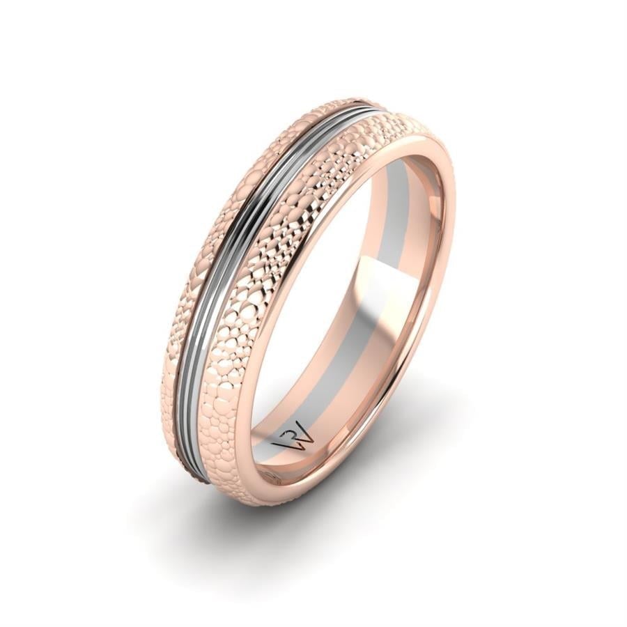Alliances classiques homme Boa Or Rose Et Blanc