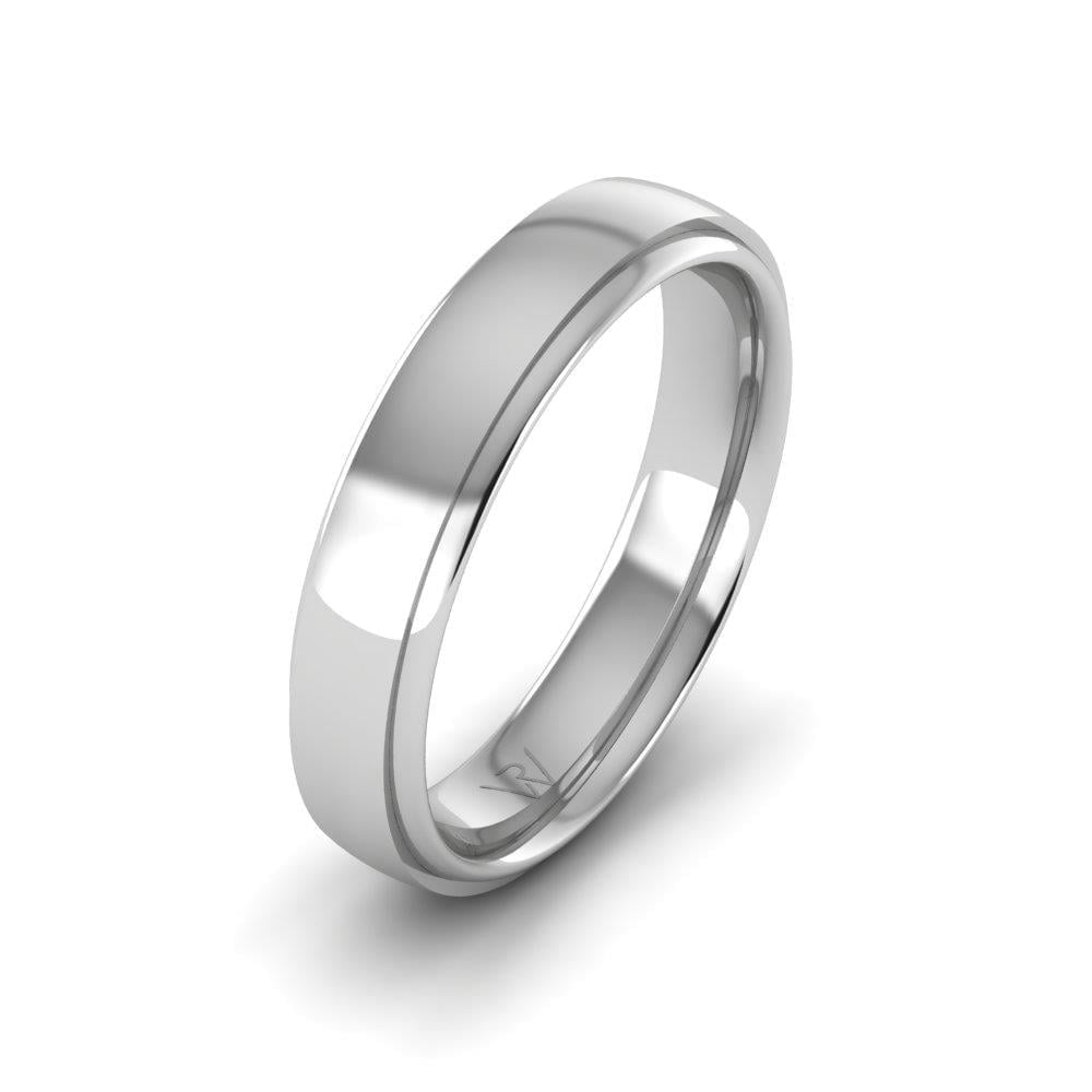 Alliances classiques homme EleganceSerene Or Blanc