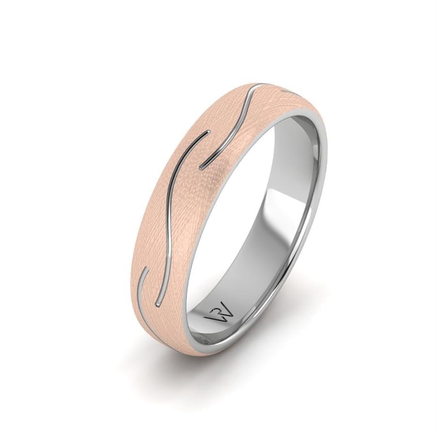 Alliances classiques homme Fire Or Blanc Et Rose