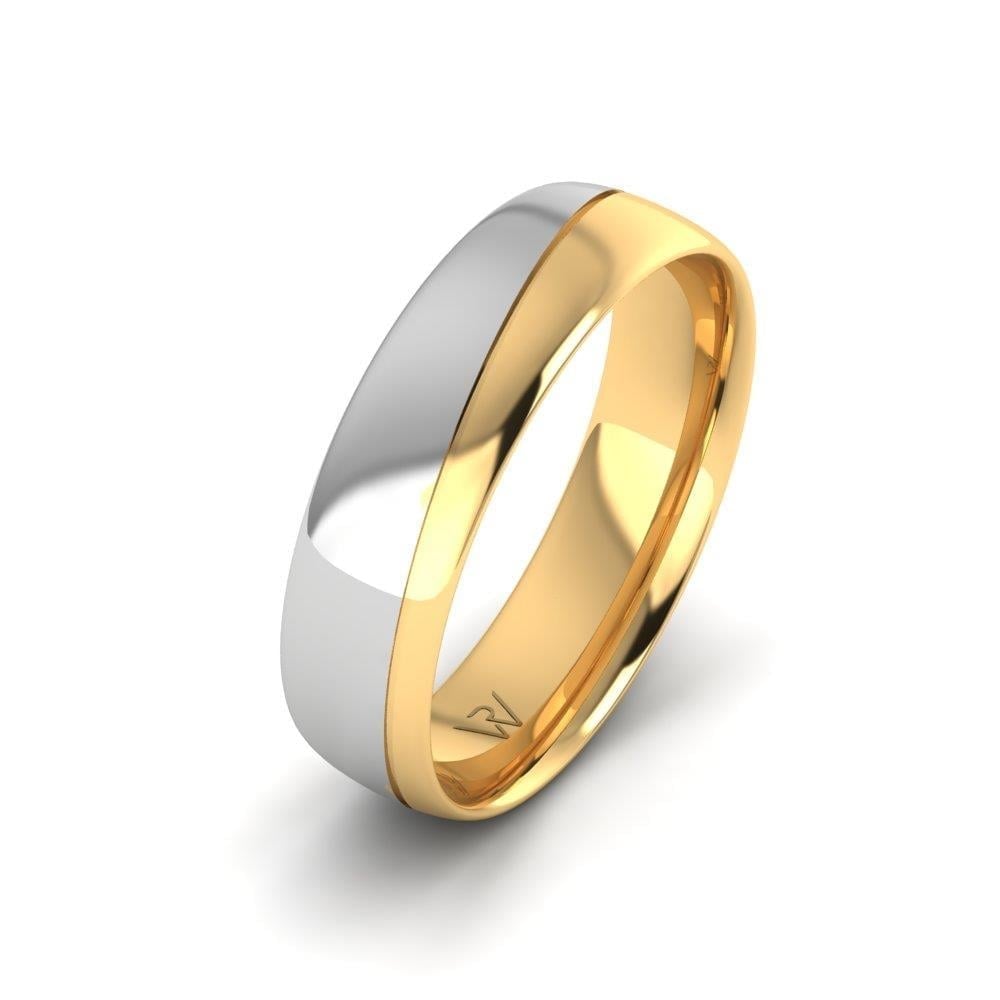 Alliances classiques homme Glowise Or Jaune et Blanc