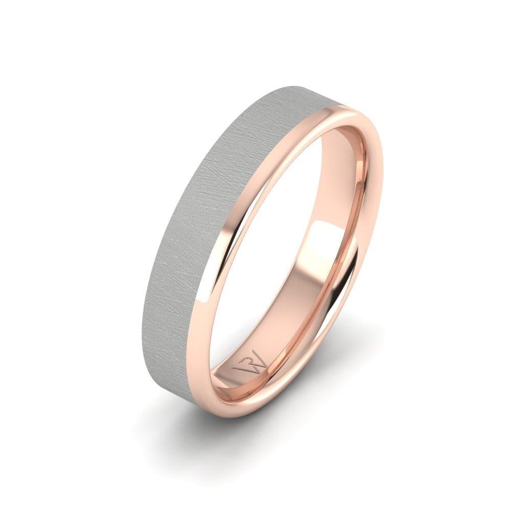 Alliances classiques homme Infinityre Or Rose et Blanc