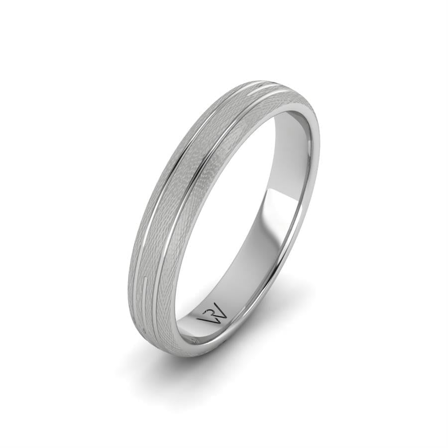 Alliances classiques homme Ribbon Or Blanc
