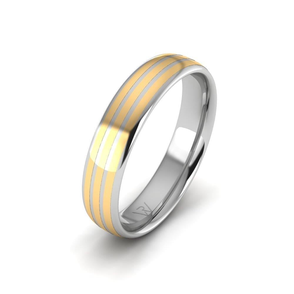 Alliances classiques homme Symbliss Or Blanc et Jaune
