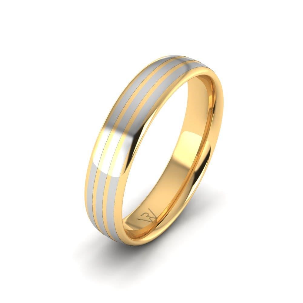 Alliances classiques homme Symbliss Or Jaune et Blanc
