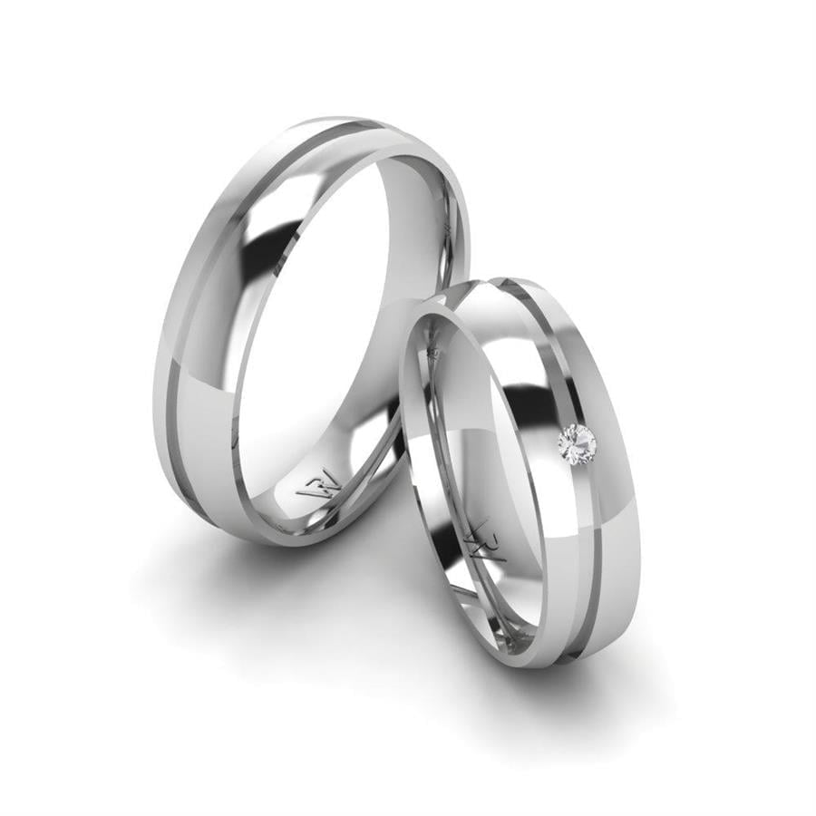 Alliances Couple en Platine DreamPromise Oxyde de Zirconium
