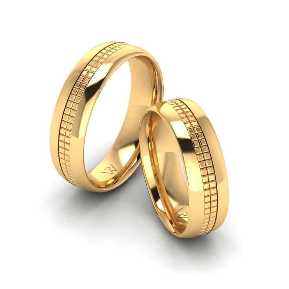 Alliances en Argent Plaqué Or jaune couple Heartlink