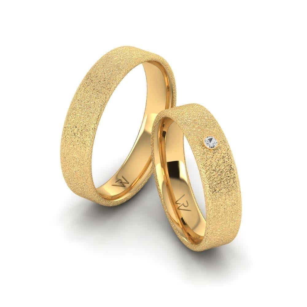 Alliances en Argent Plaqué Or jaune couple Eterinty Oxyde de Zirconium