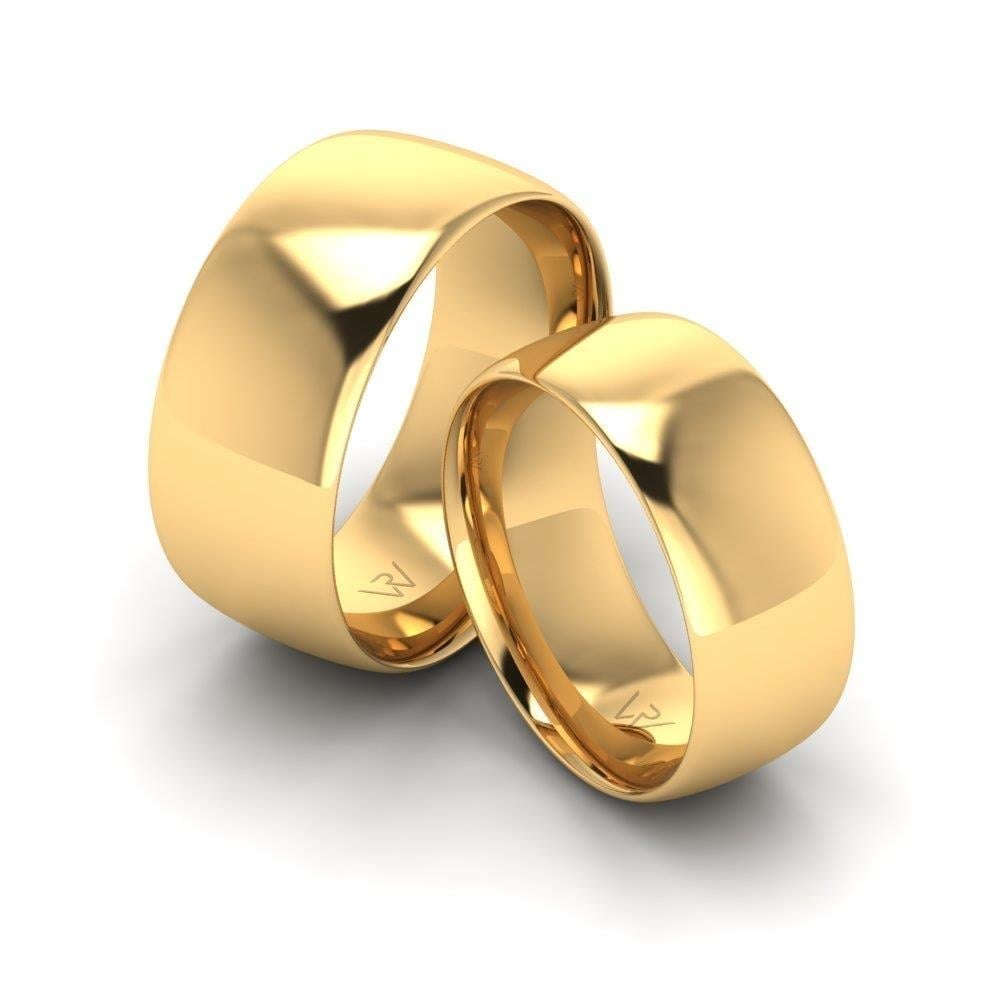 Alliances en Argent Plaqué Or jaune couple Câlin
