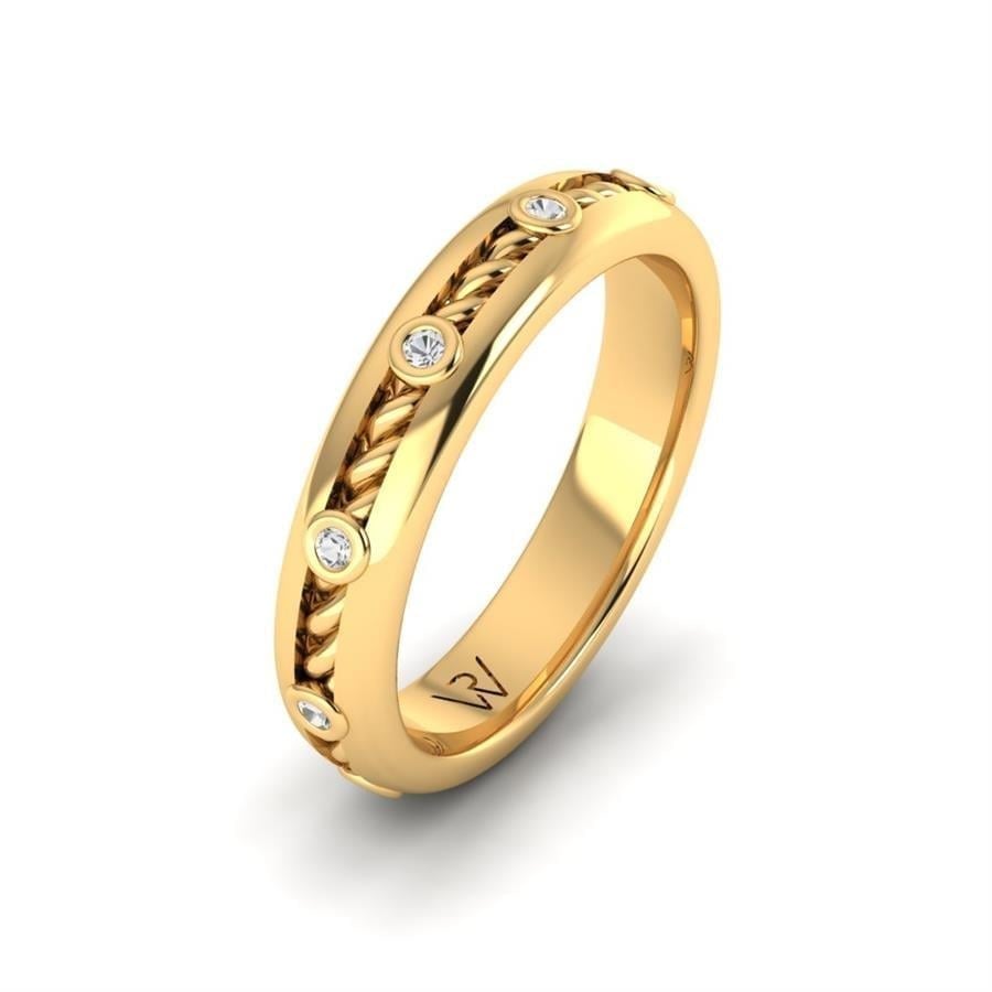 Alliances en Argent Plaqué Or jaune Femme Chant
