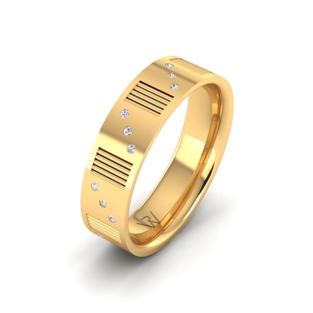 Alliances en Argent Plaqué Or jaune Femme Endura Oxyde de Zirconium