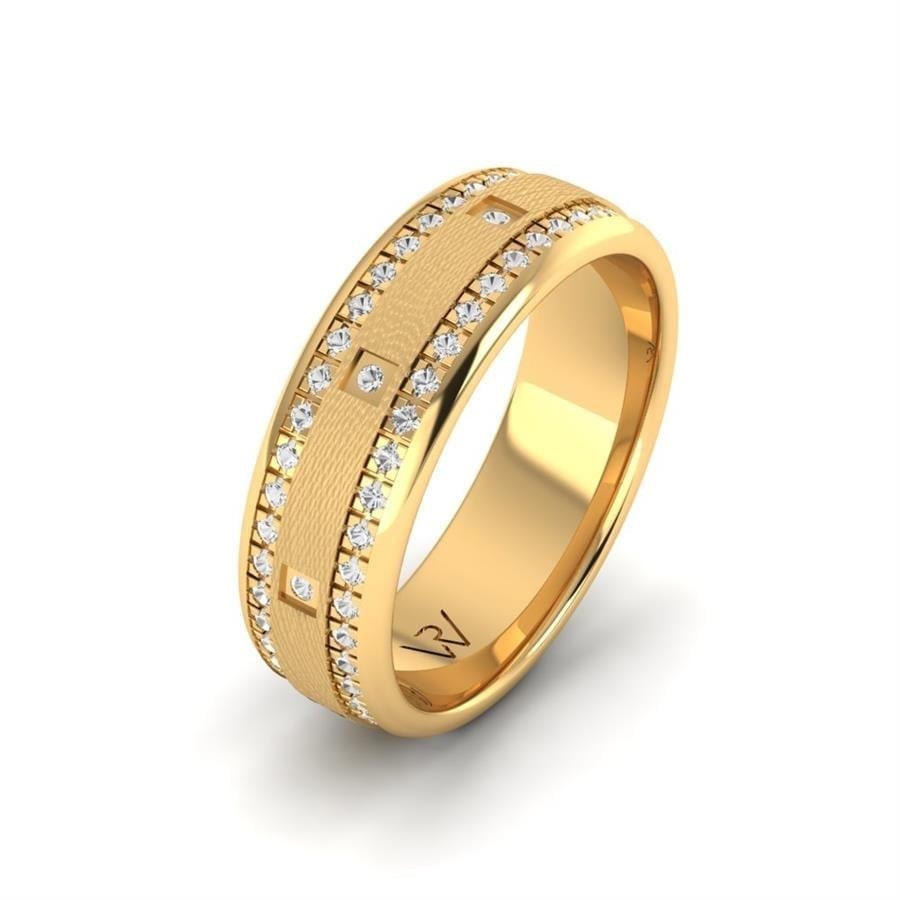 Alliances en Argent Plaqué Or jaune Femme Alluring Vision