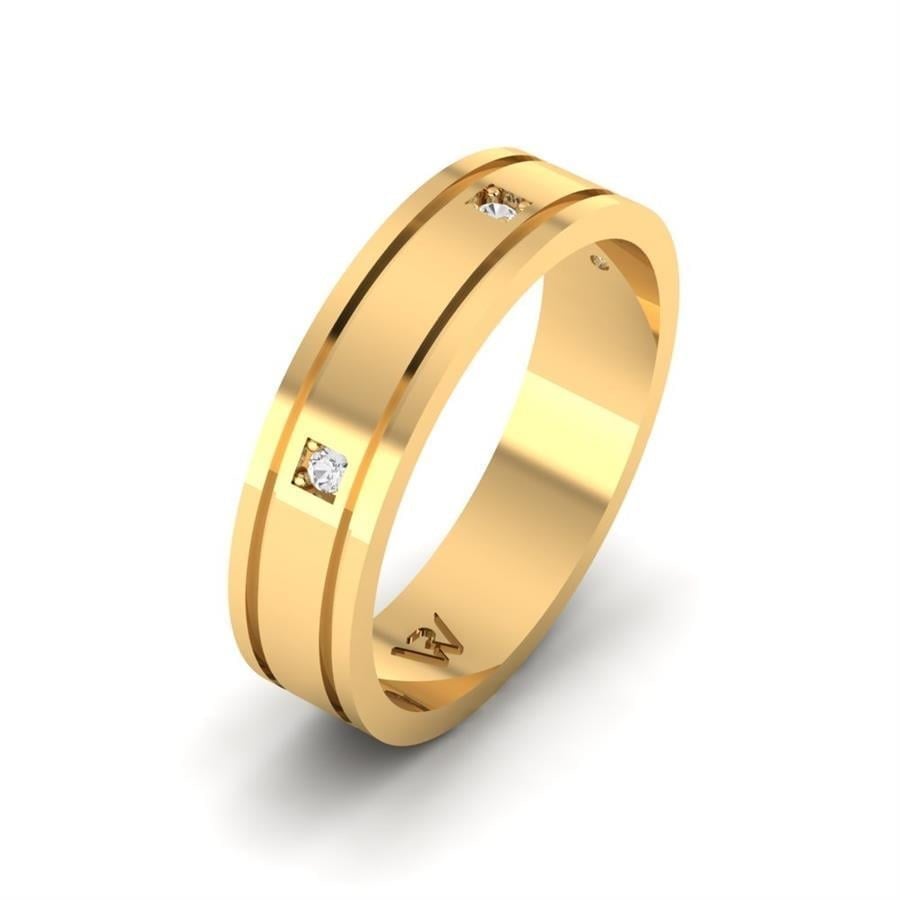 Alliances en Argent Plaqué Or jaune Femme Fondle