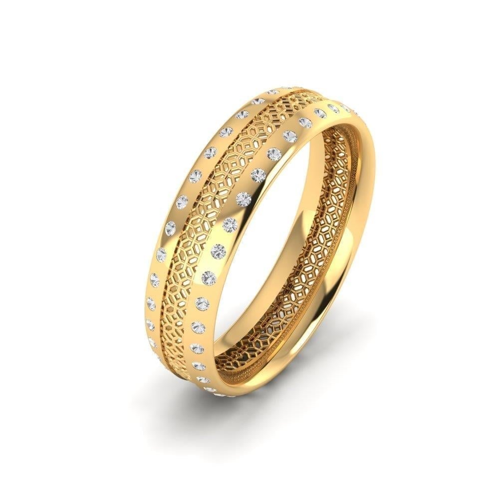 Alliances en Argent Plaqué Or jaune Femme Heartweld Oxyde de Zirconium