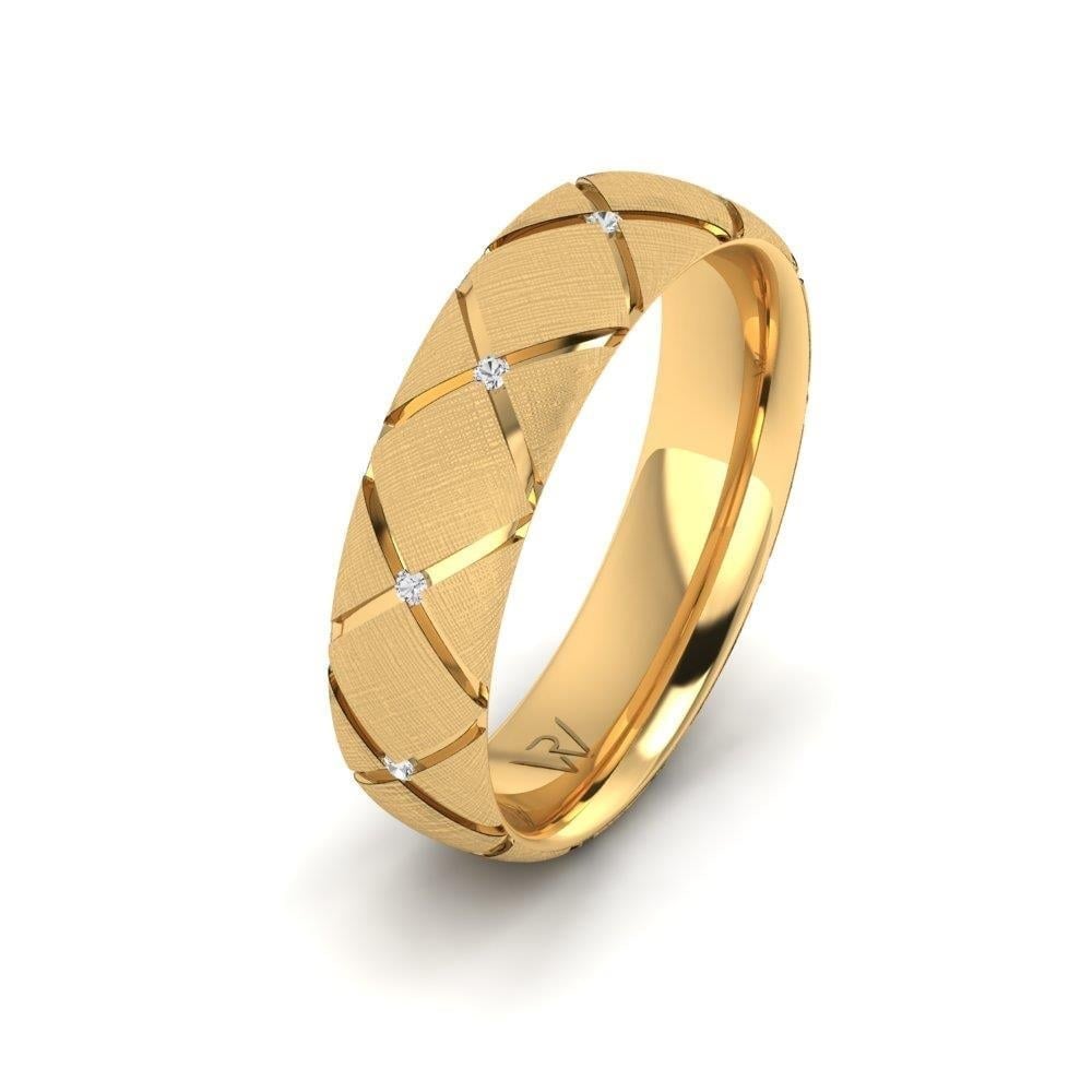 Alliances en Argent Plaqué Or jaune Femme Twinklefy Oxyde de Zirconium