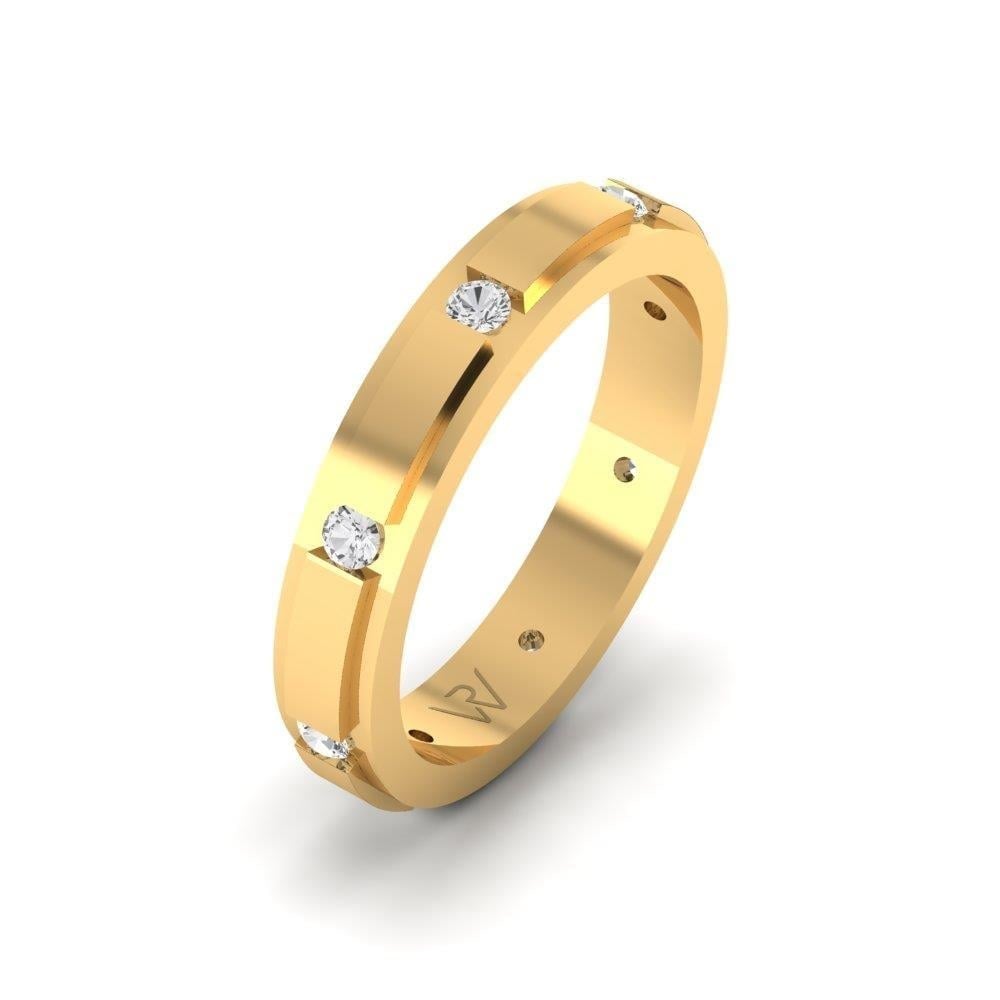 Alliances en Argent Plaqué Or jaune Femme Lovewhisper Oxyde de Zirconium