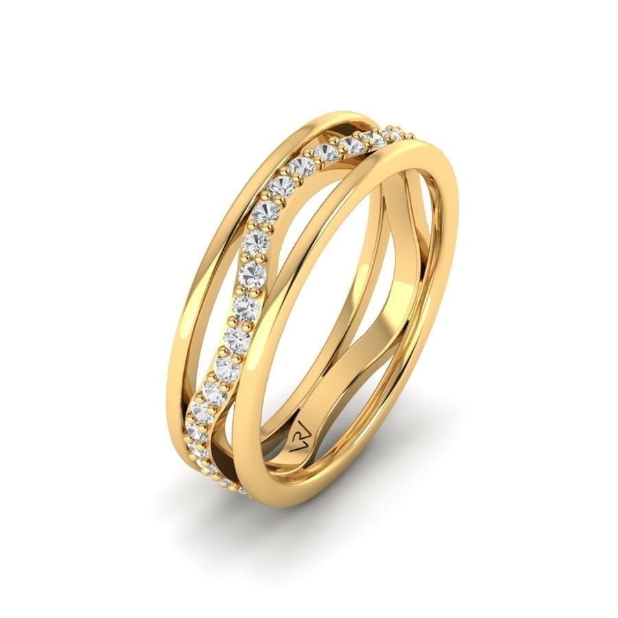 Alliances en Argent Plaqué Or jaune Femme Hilma