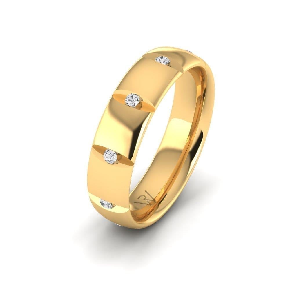 Alliances en Argent Plaqué Or jaune Femme Devotionshine Oxyde de Zirconium