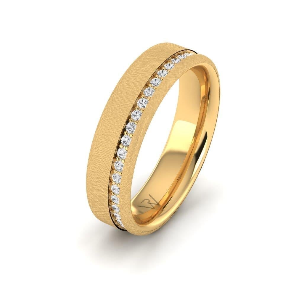 Alliances en Argent Plaqué Or jaune Femme Scintilla Oxyde de Zirconium