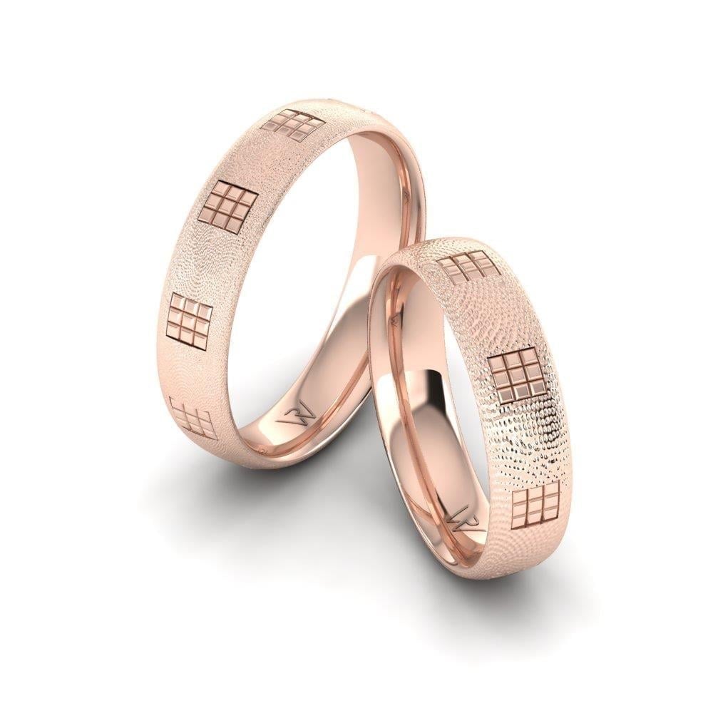 Alliances en Argent Plaqué Or Rose couple Unitybands