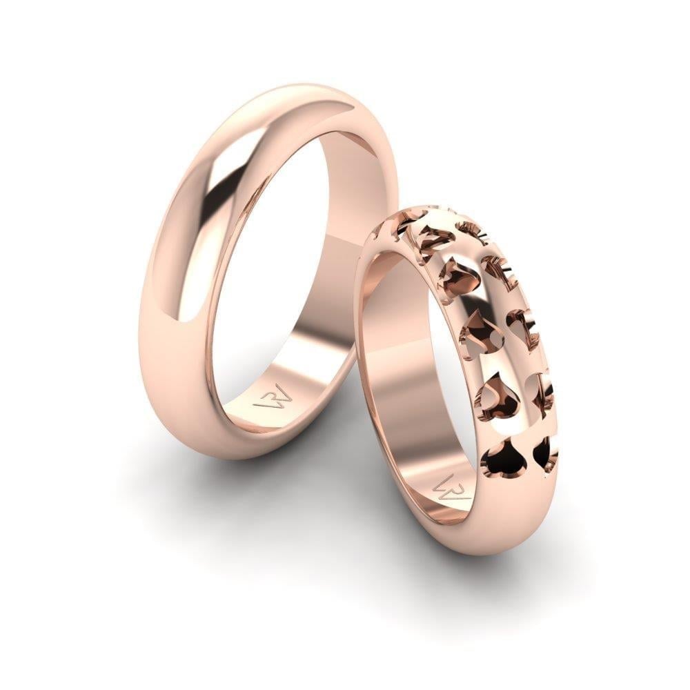 Alliances en Argent Plaqué Or Rose couple Merveille