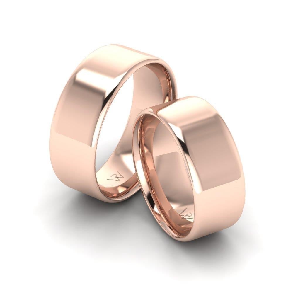 Alliances en Argent Plaqué Or Rose couple Unir