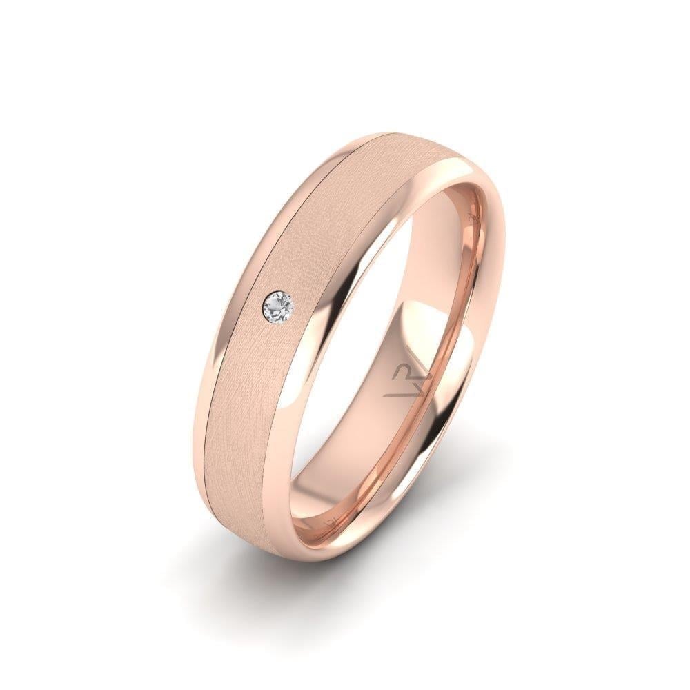 Alliances en Argent Plaqué Or Rose Femme Reflare Oxyde de Zirconium