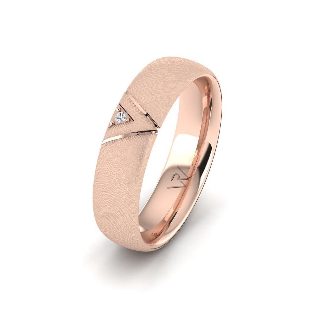 Alliances en Argent Plaqué Or Rose Femme Shineify Oxyde de Zirconium