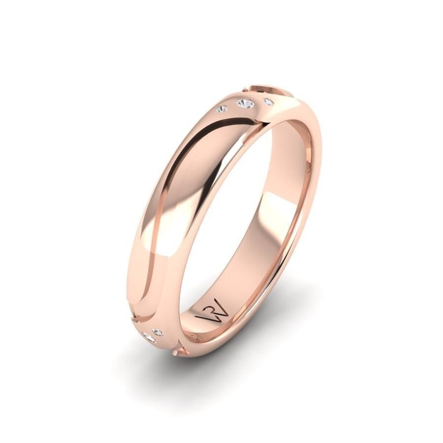 Alliances en Argent Plaqué Or Rose Femme Brise