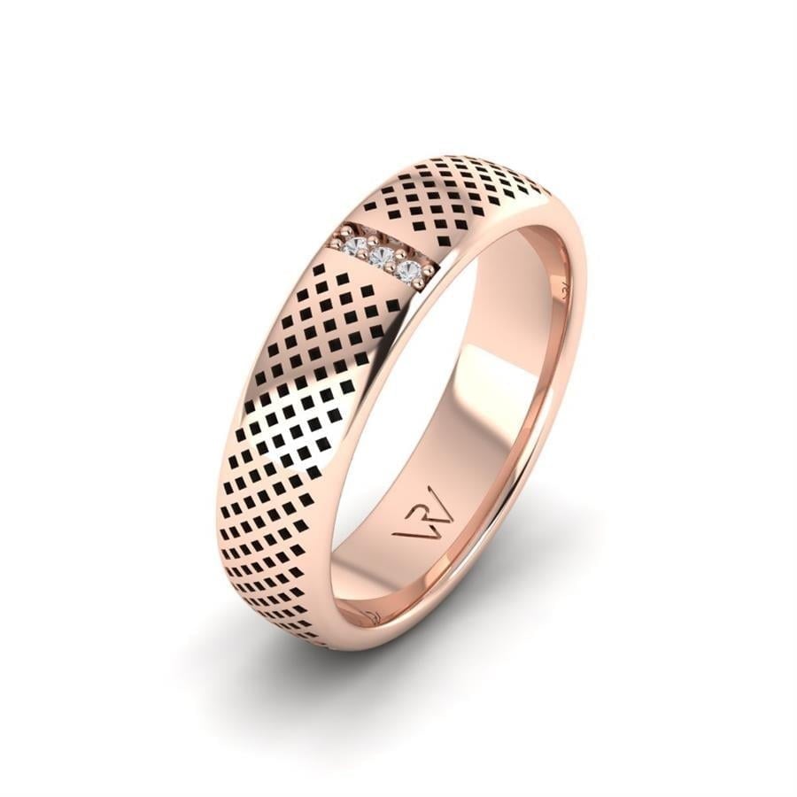 Alliances en Argent Plaqué Or Rose Femme Sense Flame