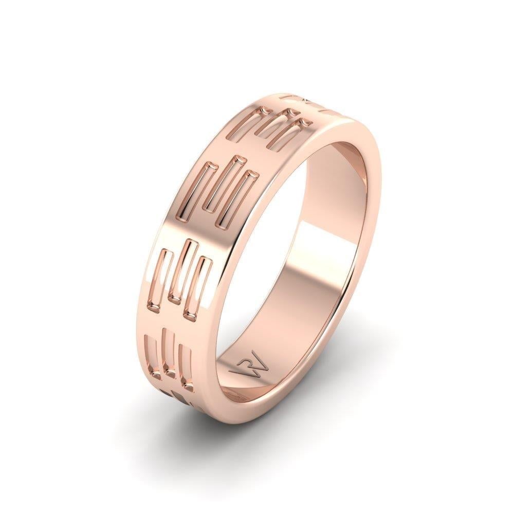 Alliances en Argent Plaqué Or Rose Femme Sereneflora