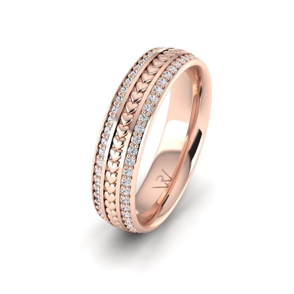 Alliances en Argent Plaqué Or Rose Femme Serenityloop Oxyde de Zirconium