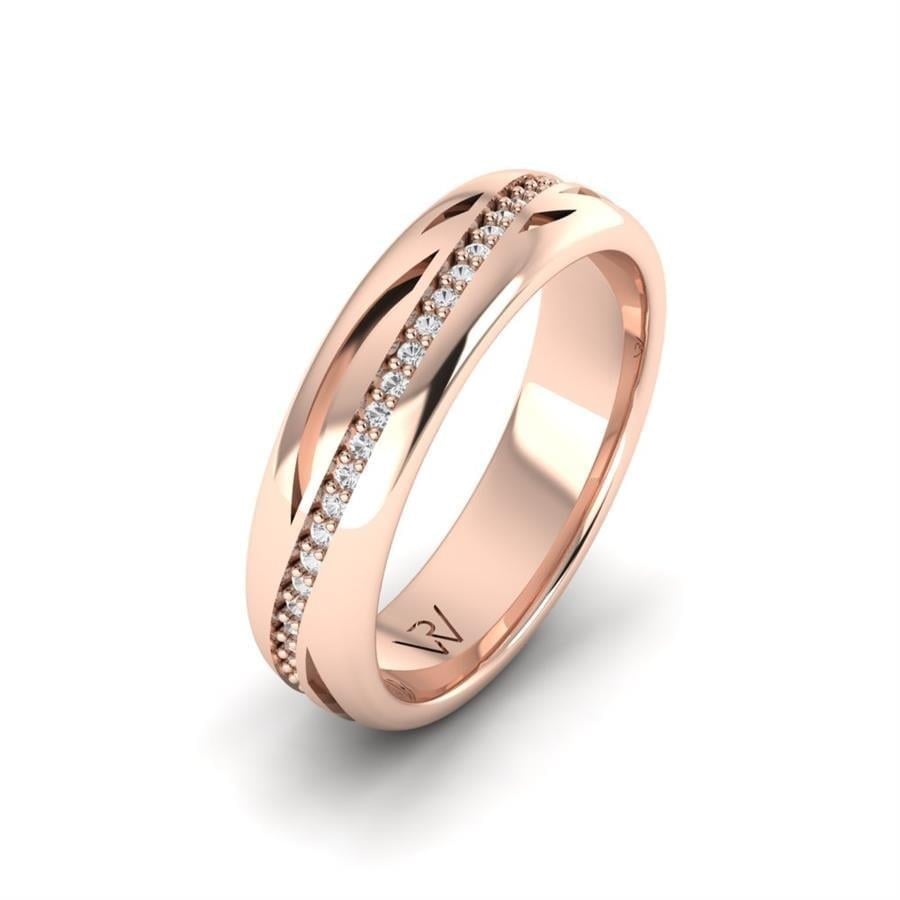 Alliances en Argent Plaqué Or Rose Femme Calia