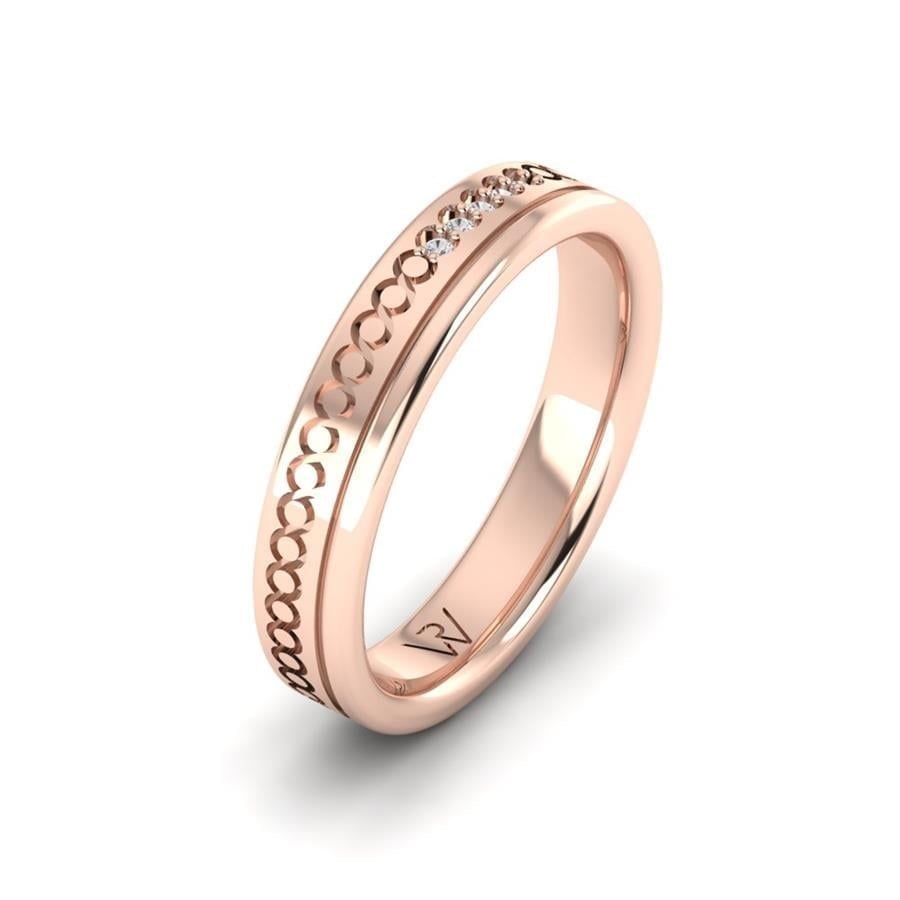 Alliances en Argent Plaqué Or Rose Femme Judy