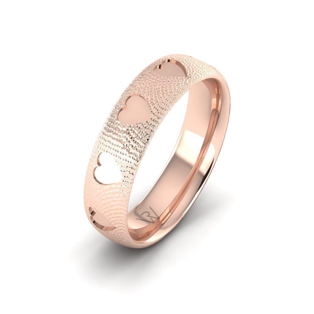 Alliances en Argent Plaqué Or Rose Femme Devotionglisten