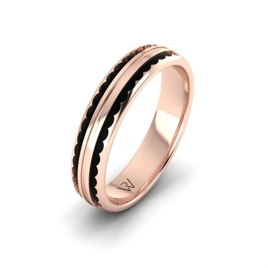 Alliances en Argent Plaqué Or Rose Homme Sixtine