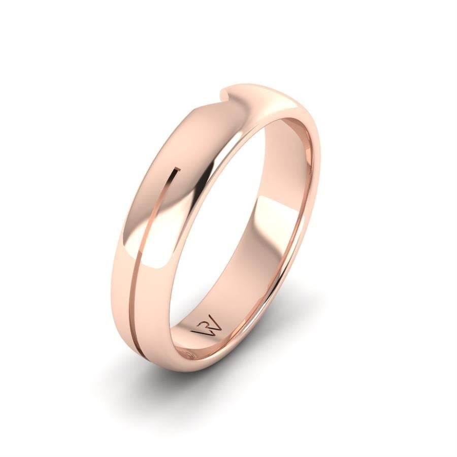 Alliances en Argent Plaqué Or Rose Homme Romantic Image