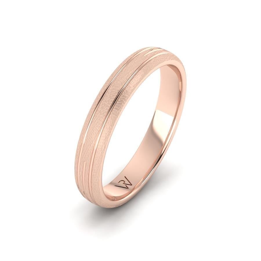 Alliances en Argent Plaqué Or Rose Homme Ribbon