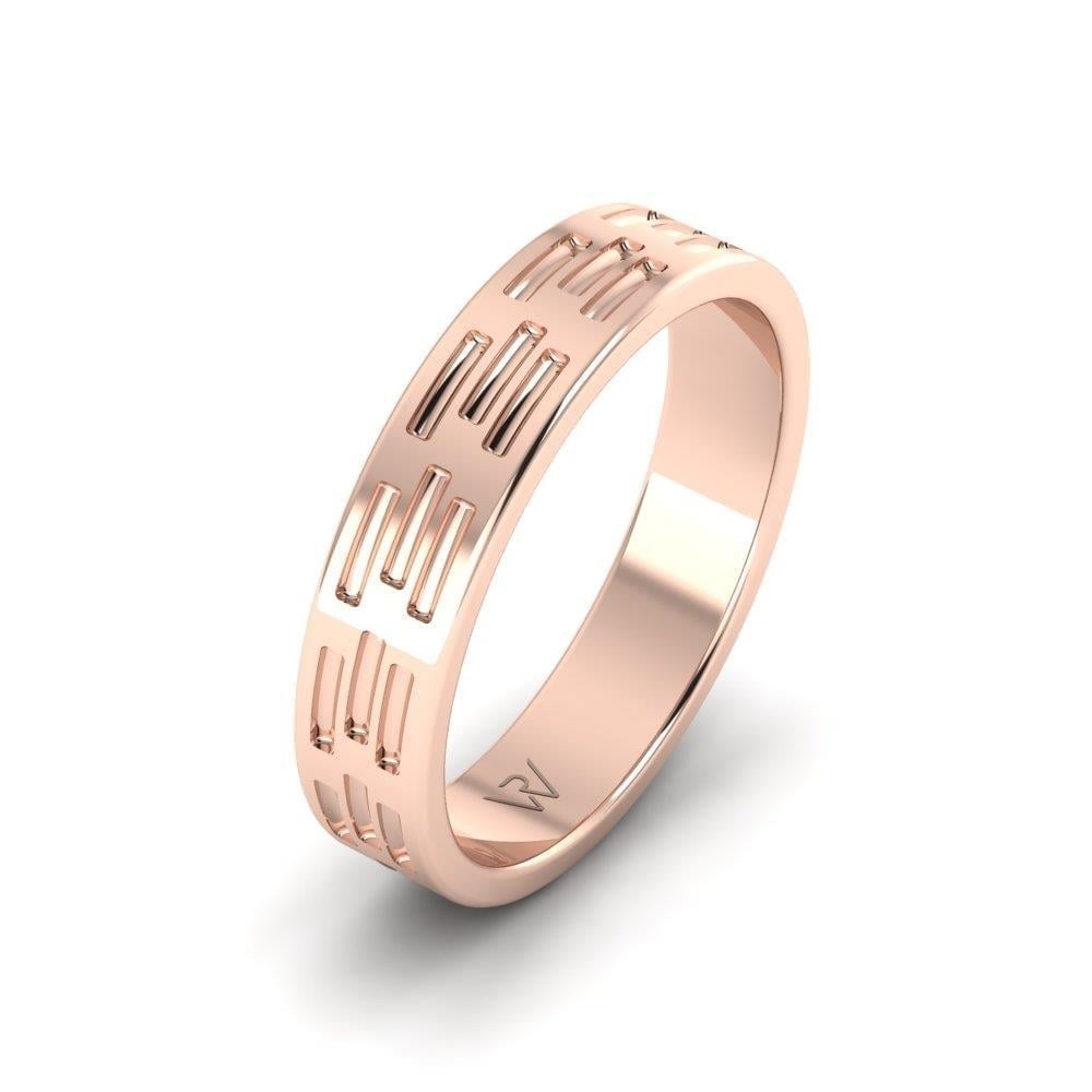 Alliances en Argent Plaqué Or Rose Homme Sereneflora