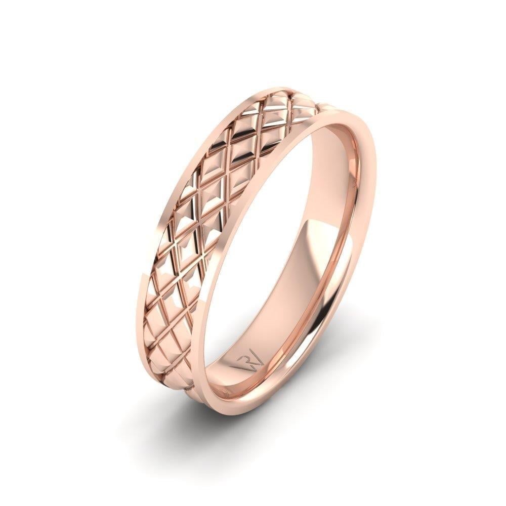 Alliances en Argent Plaqué Or Rose Homme Uniqueify