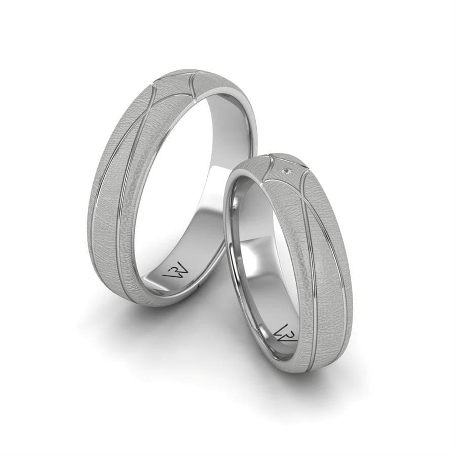 Alliances en Argent Rhodié couple Dream