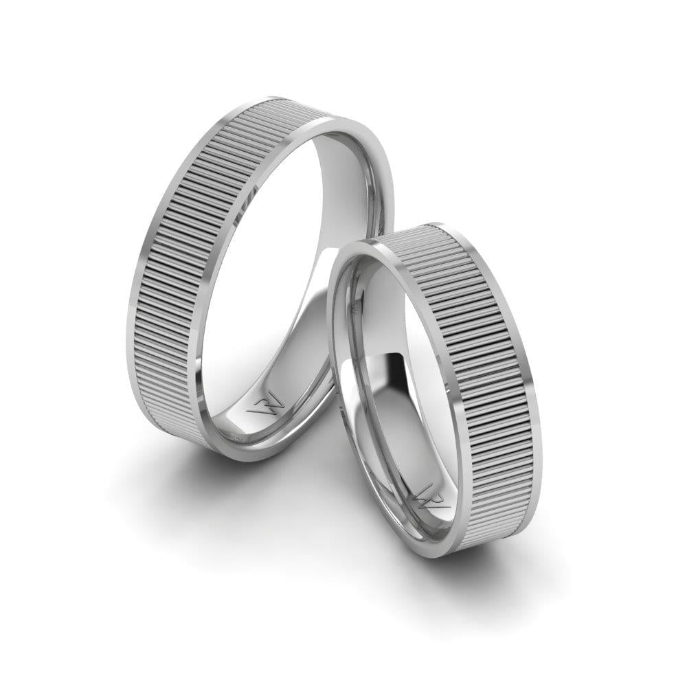 Alliances en Argent Rhodié couple Infinifire