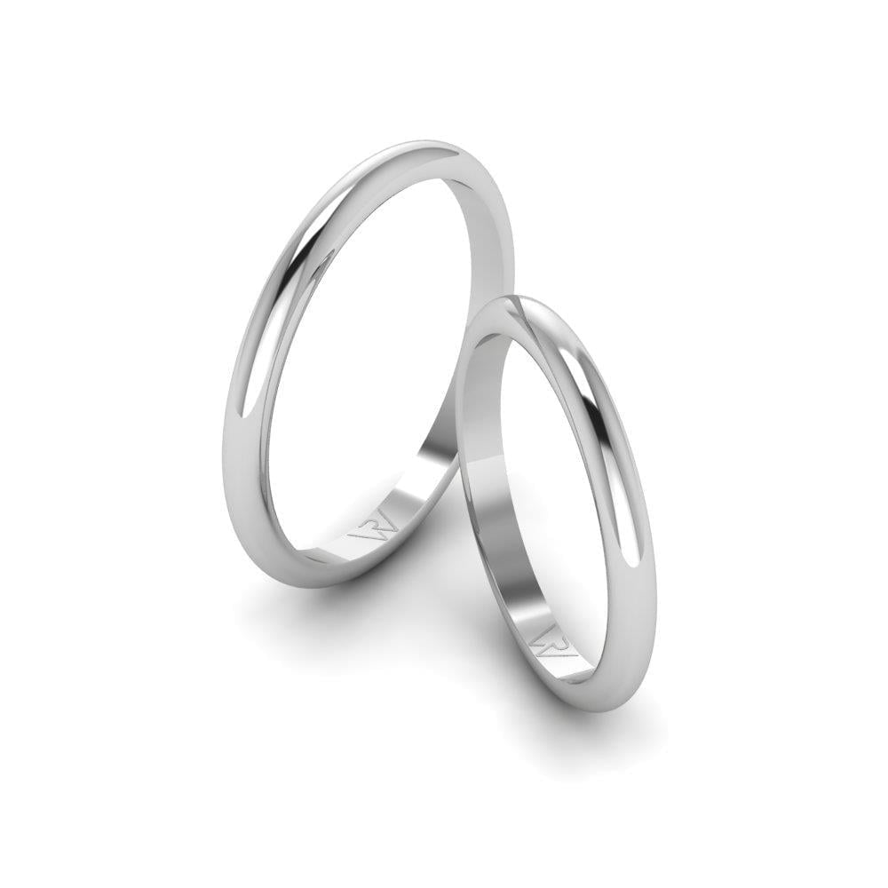 Alliances en Argent Rhodié couple Passionnément